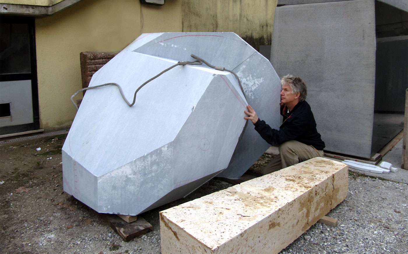 Richard Erdman modern sculpture marble studio