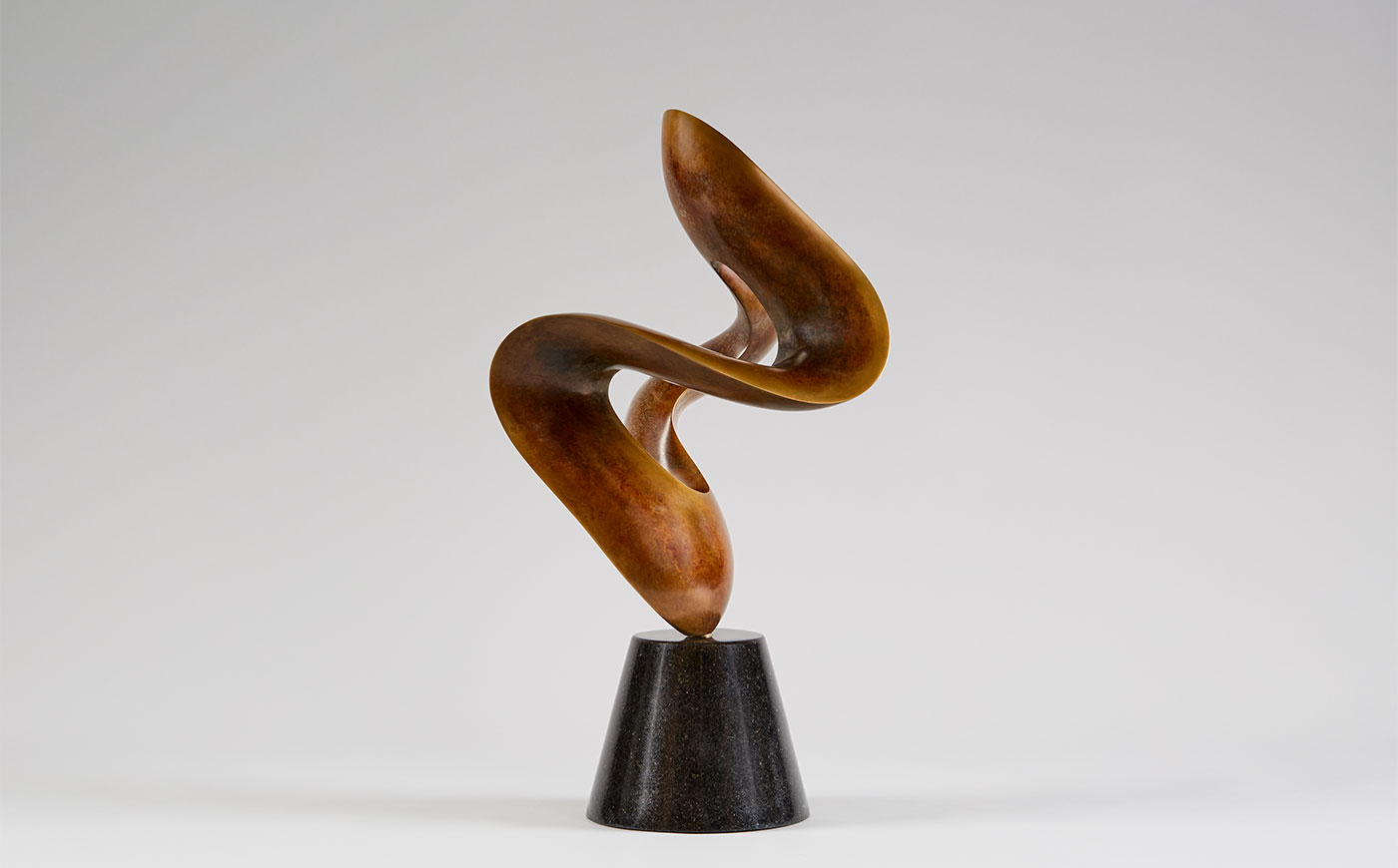abstract modern fluid bronze sculpture