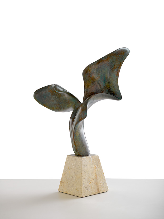 modern abstract bronze sculpture