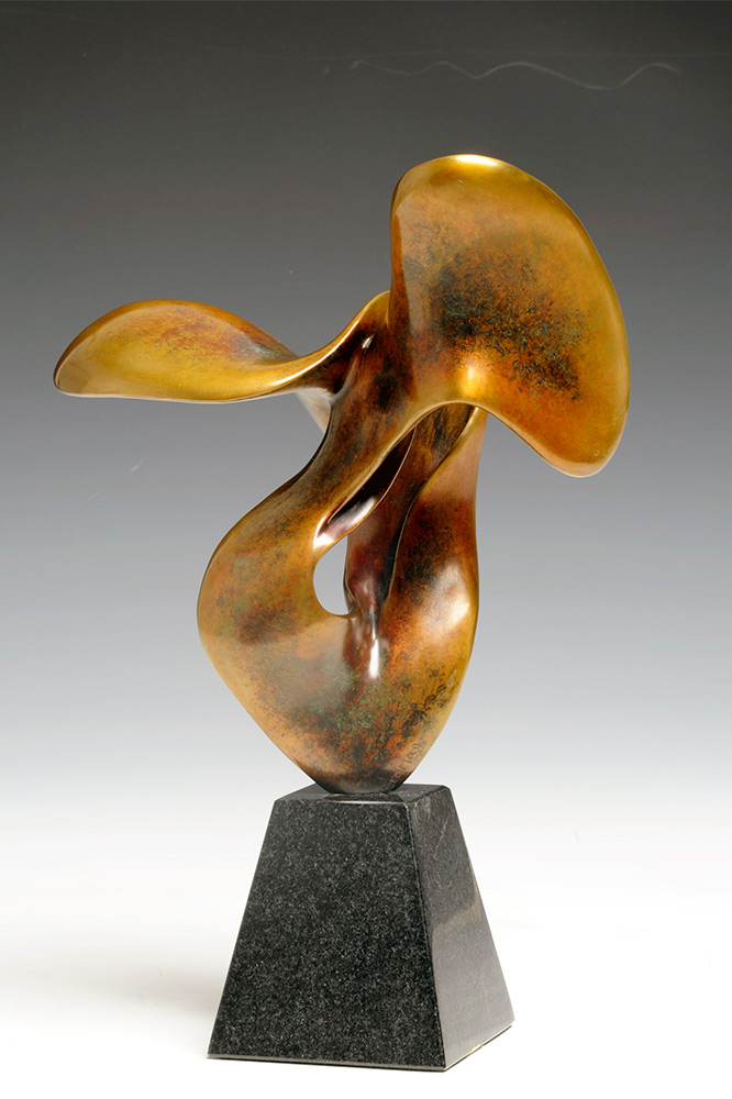 abstract modern sculpture bronze