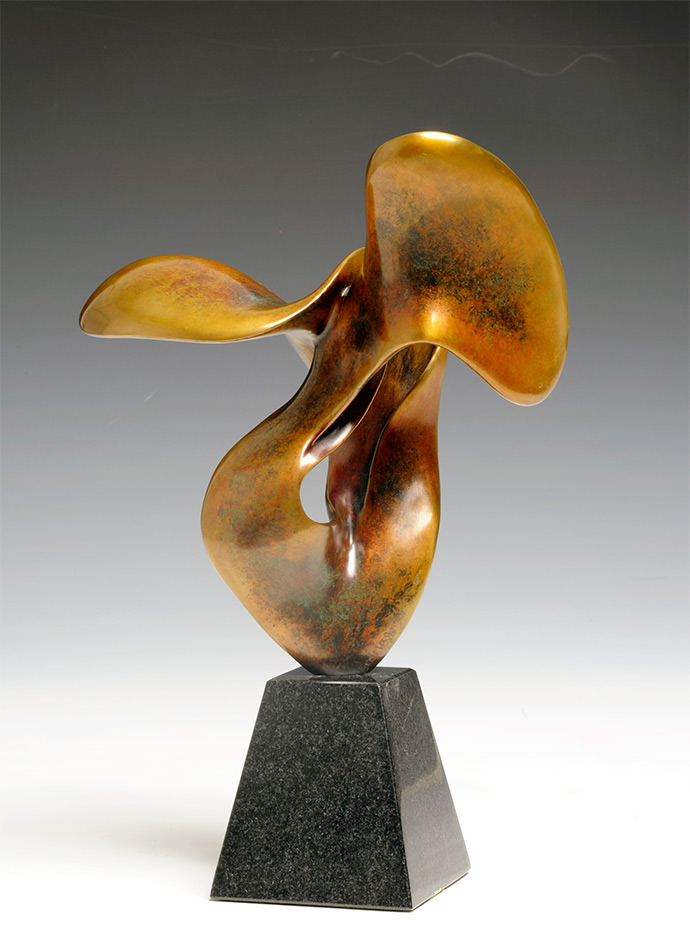 modern unique abstract bronze sculpture Richard Erdman