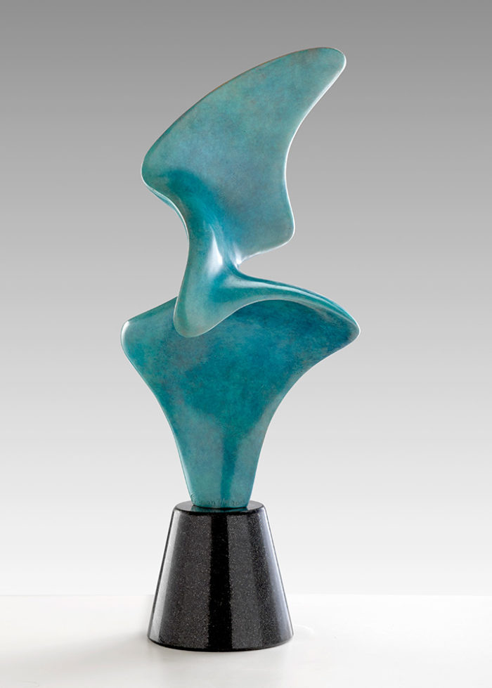 abstract modern sculpture bronze