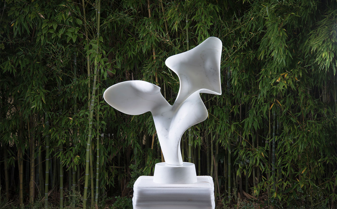 abstract sculpture modern marble fluid