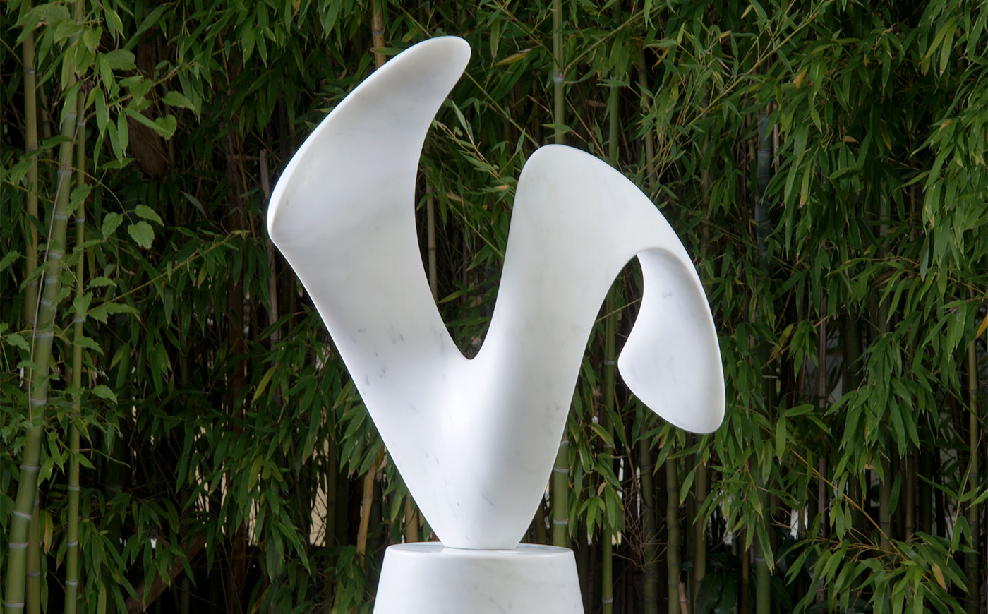abstract sculpture modern carrara marble curves
