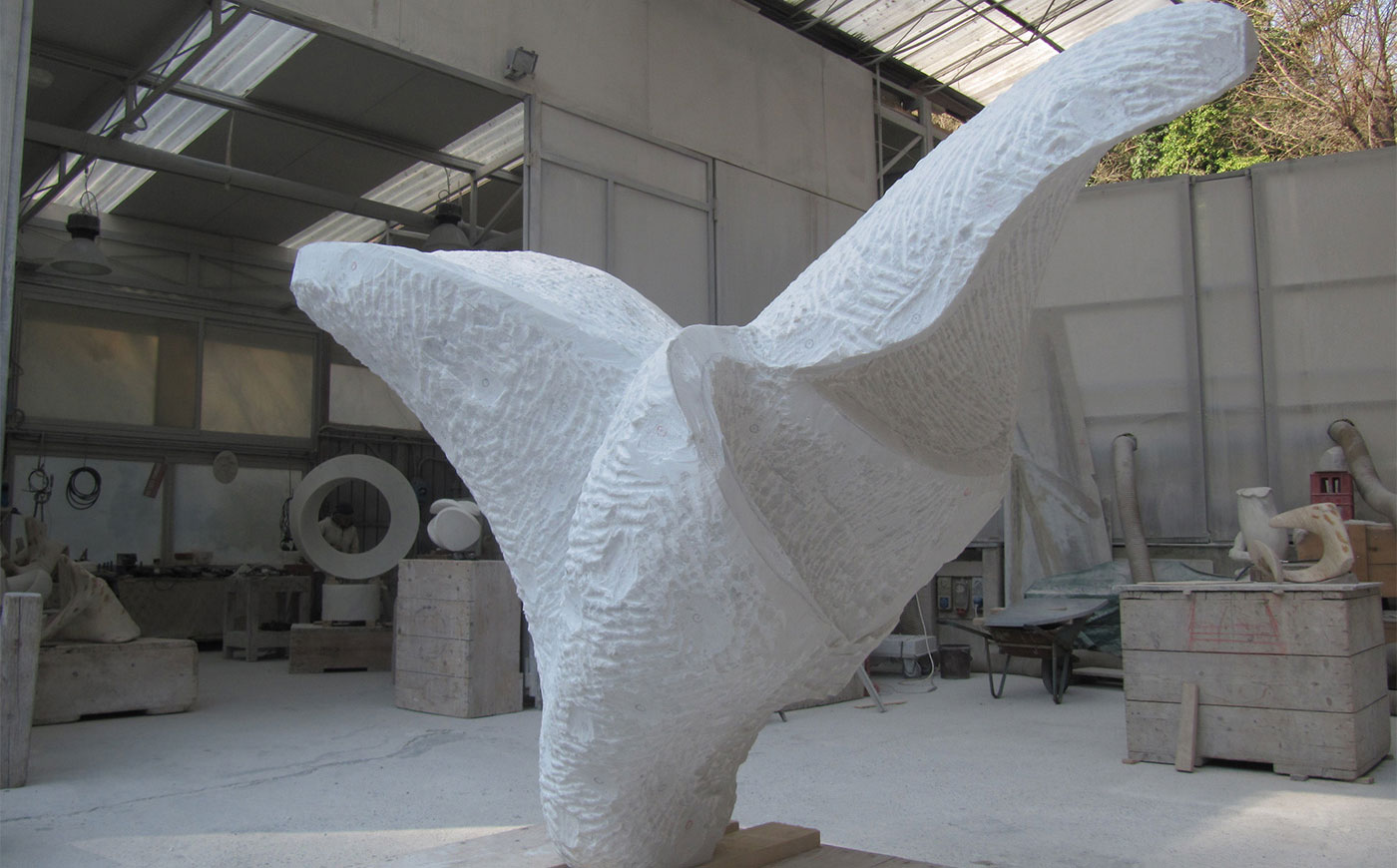 abstract modern marble sculpture studio