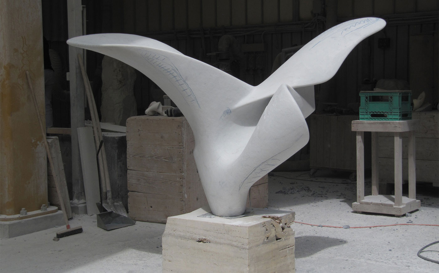 abstract modern marble sculpture studio