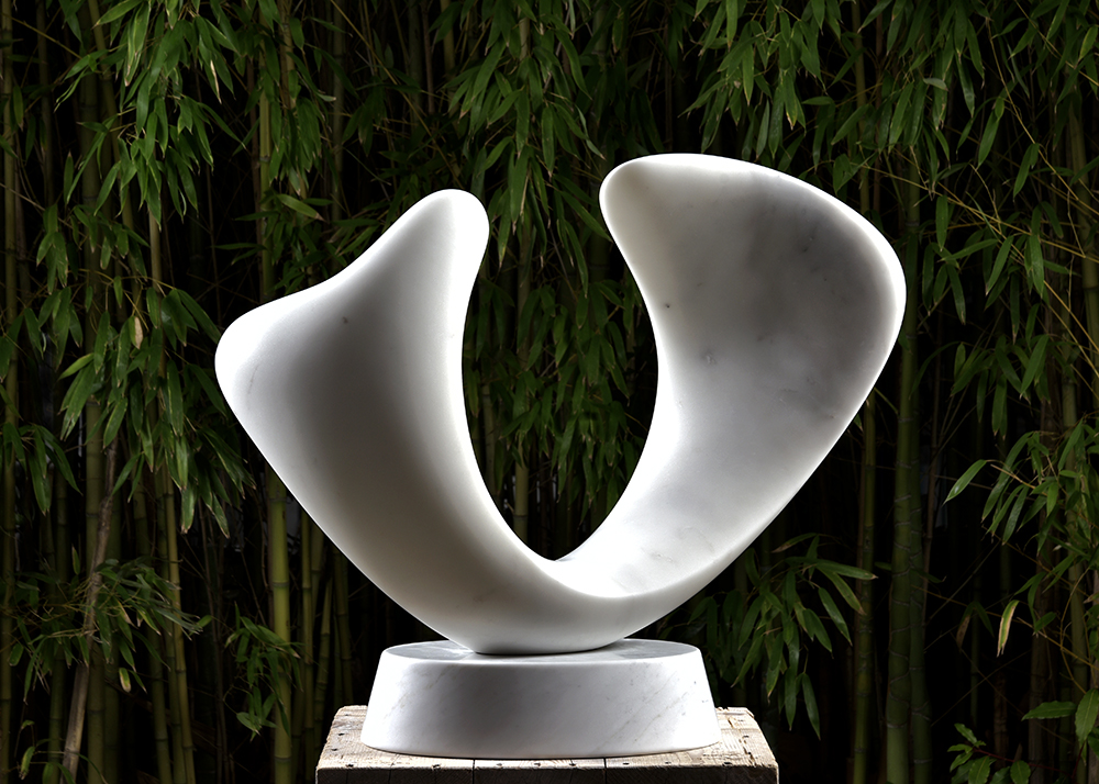 abstract modern stone sculpture