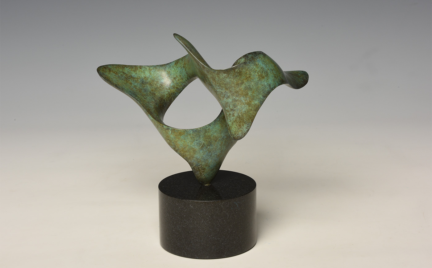 abstract modern bronze sculpture