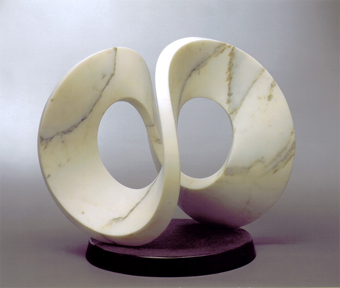 modern abstract Carrara marble sculpture