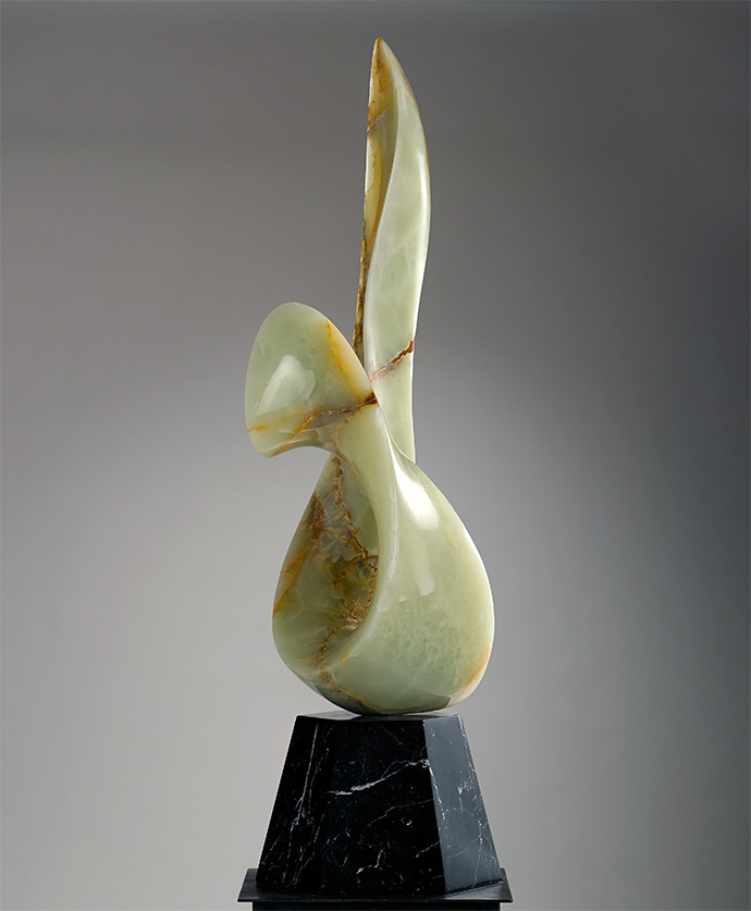 abstract modern Pakistan Onyx sculpture