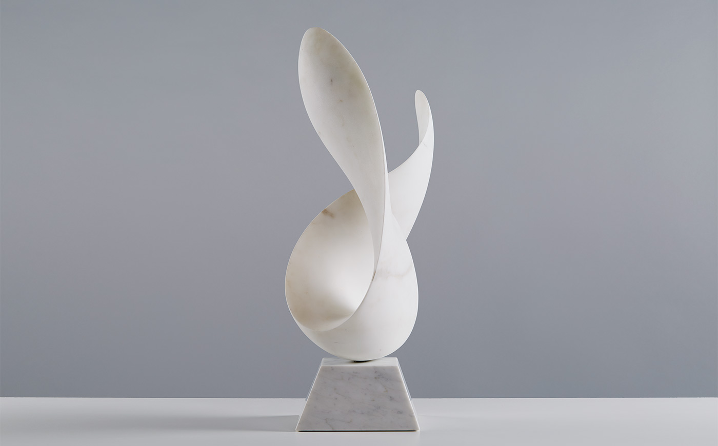 abstract modern Carrara marble sculpture