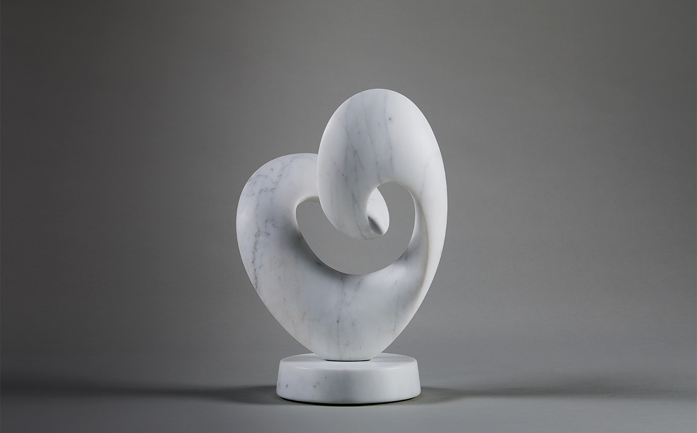 abstract unique Carrara marble sculpture Richard Erdman