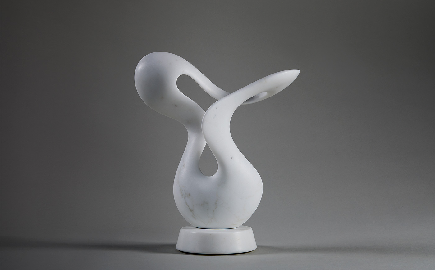abstract modern Carrara marble sculpture Richard Erdman