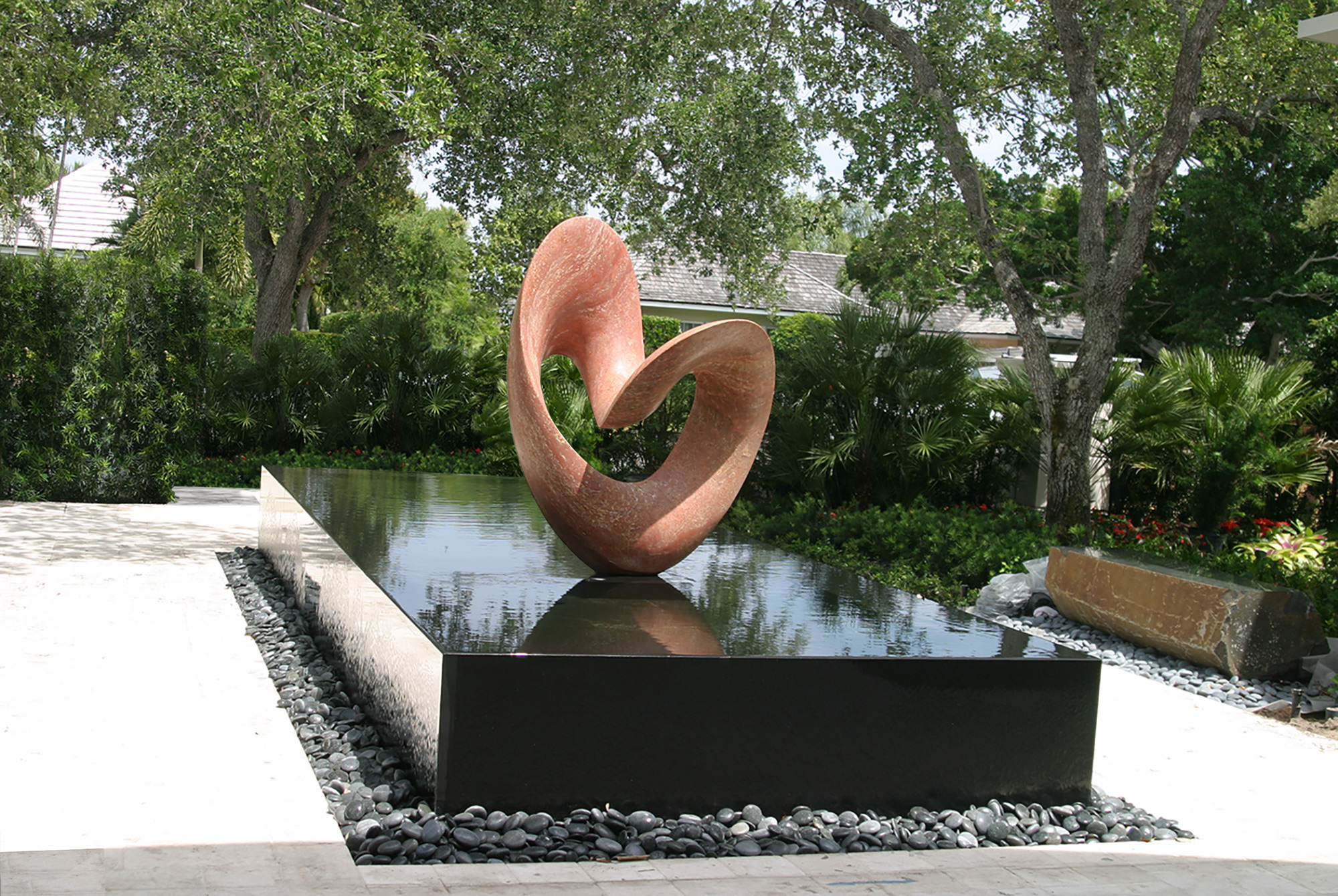 modern abstract sculpture stone