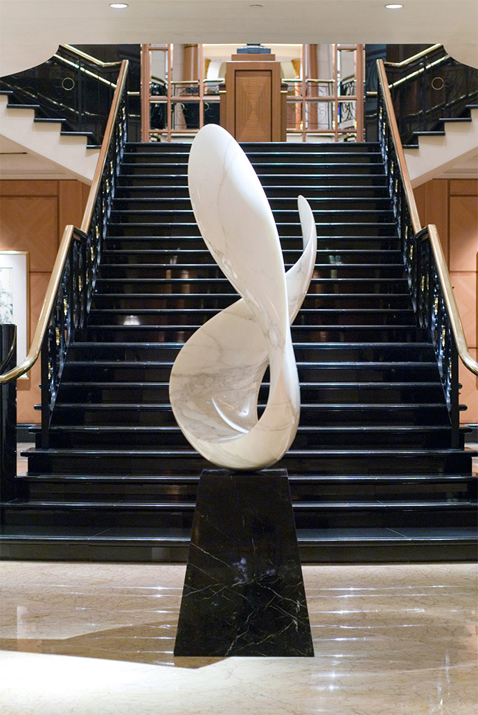 Abstract marble sculpture stone