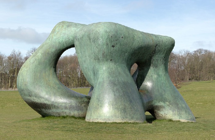 Site specific bronze sculpture by Henry Moore